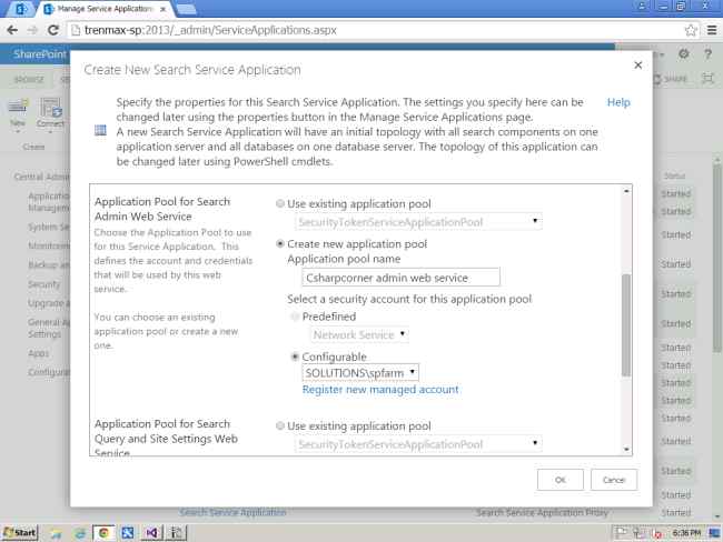 Create a new application pool